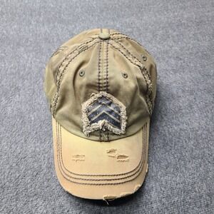 KBETHOS Baseball Cap Unisex OS Olive Green Excellent Distressed Military USA Hat